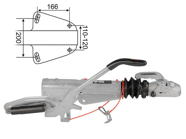 Overrun brake Knott KF27-B 2700 kg GF