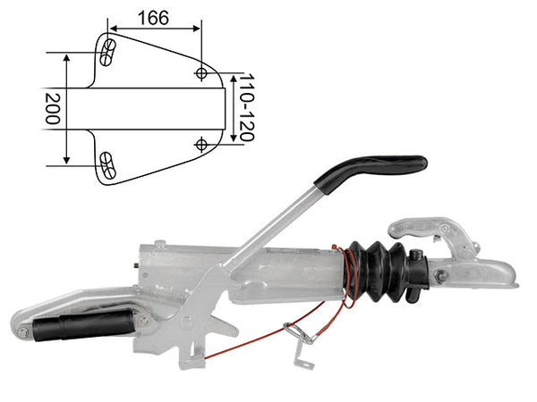 Overrun brake Knott KF13-C 1300 kg GF