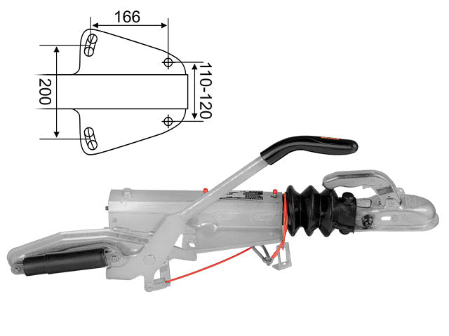 Overrun brake Knott KF17-E 1700 kg GF