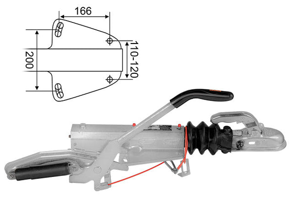 Overrun brake Knott KF17-E 1700 kg GF