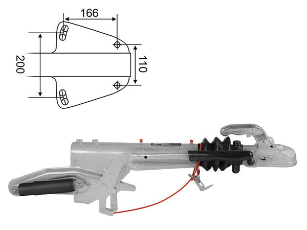 Overrun brake Knott KF27-A1 2700 kg GF