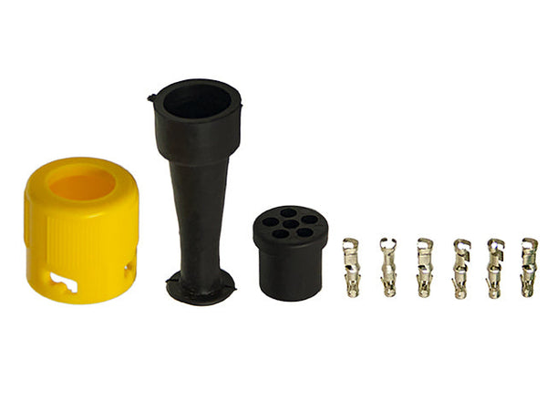 Bayonet connector Jokon 6-pol left/yellow internal