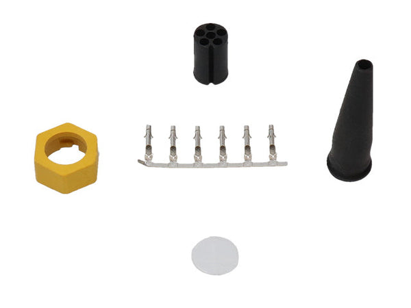 Bayonet connector Valeryd Aspöck/Fristom 6-pol left/yellow internal