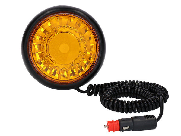 Warning light LED Yellow Magnetic mount 7.8m cable