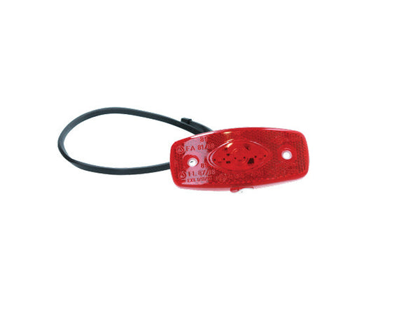 Position light LED Ajba Red 103x45x30 0.5 m cable