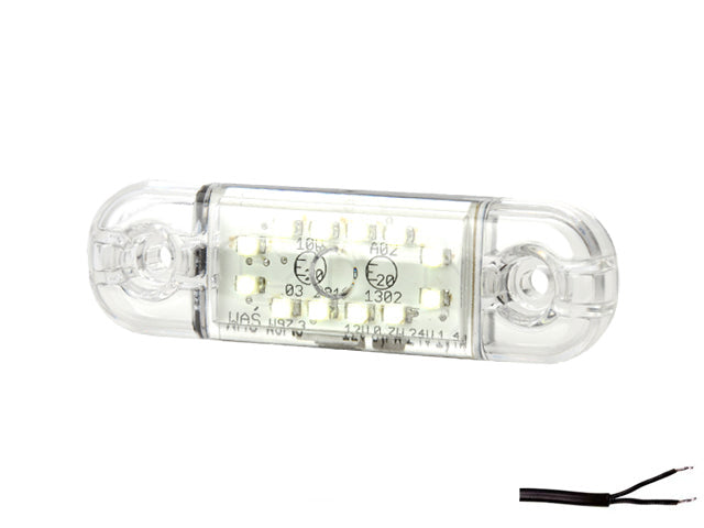 LED Position light WAŚ 83,8x24,2x10,4 white, 0,23 m Cable