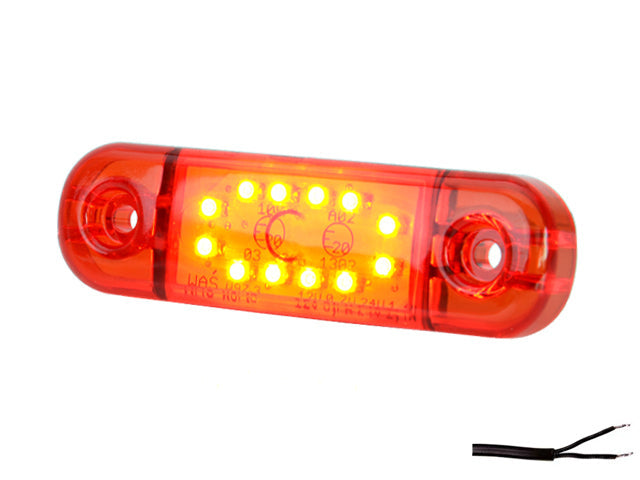 LED Position light WAŚ 83,8x24,2x10,4 red, 0,23 m Cable