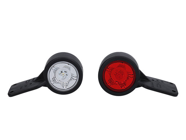 LED End outline marker WAŚ 117x59x45,5mm red/white 360mm Cable