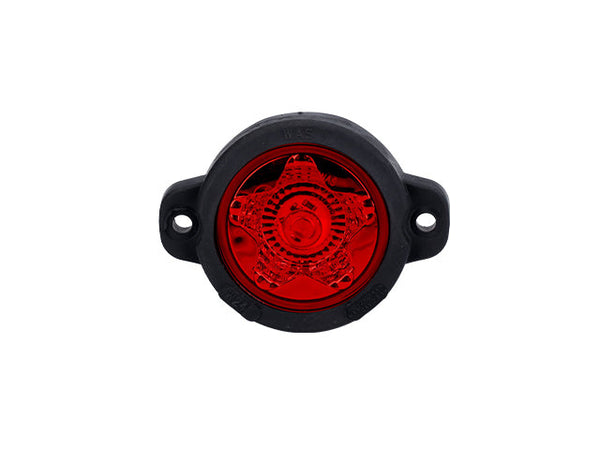 LED Position light WAŚ Ø60,5x14mm red, 0,22 m Cable