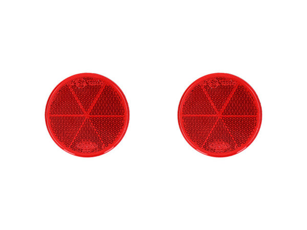Round reflector Valeryd red Ø60 mm 2-pack