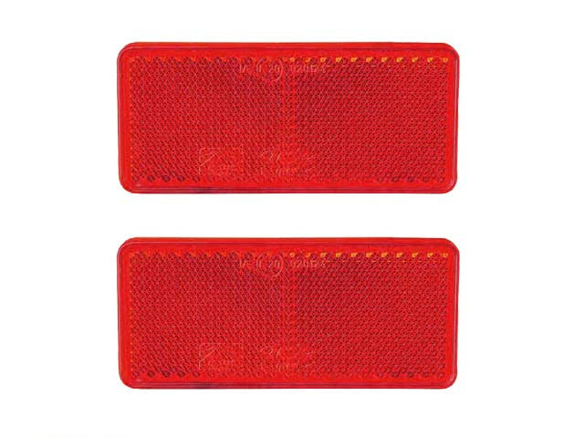 Rectangular reflector Valeryd red 90x40 mm 2-pack