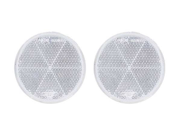 Round reflector Valeryd white Ø60 mm 2-pack
