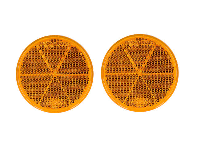 Round reflector Valeryd yellow Ø60 mm 2-pack