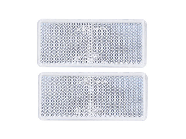 Rectangular reflector Valeryd white 90x40 mm 2-pack