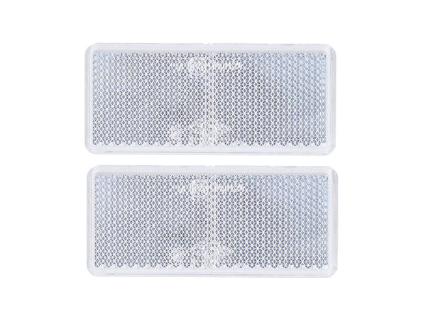 Rectangular reflector Valeryd white 90x40 mm 2-pack