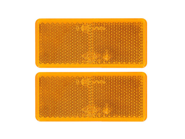 Rectangular reflector Valeryd yellow 90x40 mm 2-pack