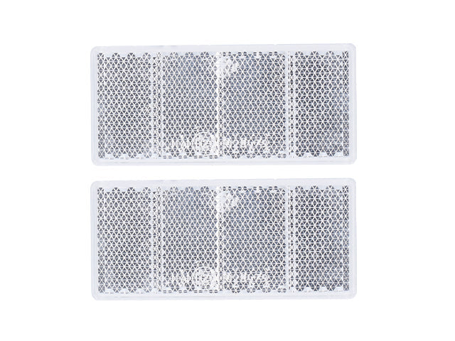 Rectangular reflector Aspöck white 69x31.5 mm 2-pack