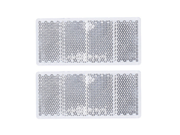Rectangular reflector Aspöck white 69x31.5 mm 2-pack