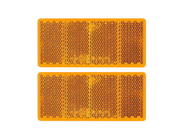 Rectangular reflector Aspöck yellow 69x31.5 mm 2-pack