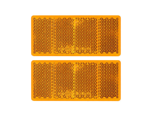 Rectangular reflector Aspöck yellow 69x31.5 mm 2-pack