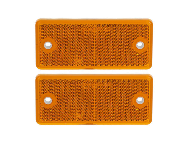 Rectangular reflector Aspöck yellow 90x40 mm 2-pack