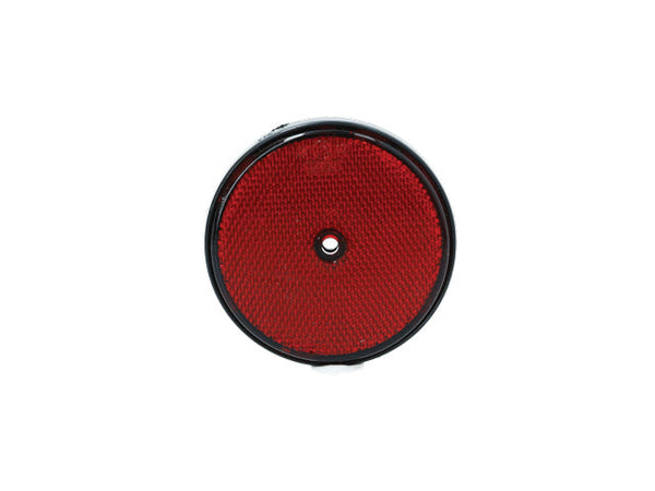 Round reflector Radex red Ø80 mm screw hole