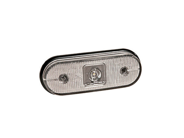 LED Position light Aspöck Unipoint I 119x44x18mm white 24V with P&R 0,50m Cable