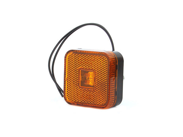 Side marker light LED WAS Universal 65×65×28 yellow
