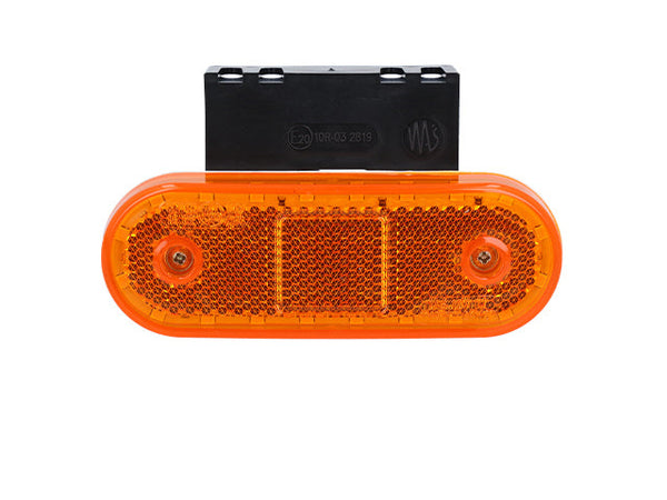Side marker light LED WAS Universal 114×63×40 yellow rubber mount