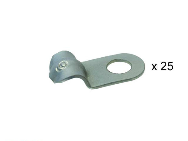 Cable clip metal 6 mm 25-pack