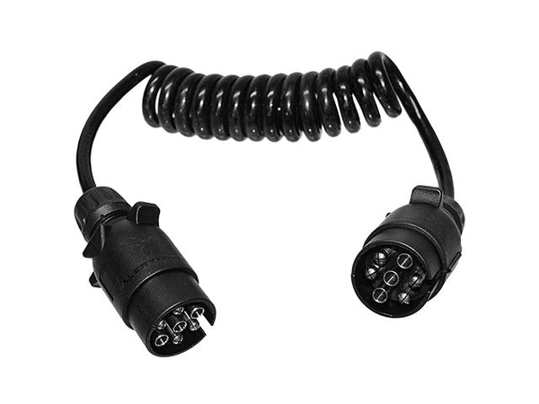 Spiral cable 7-pin male to male 1.5 m