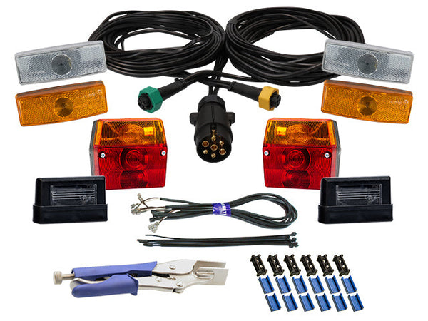 Complete lighting kit 7 m 7-pol with pliers
