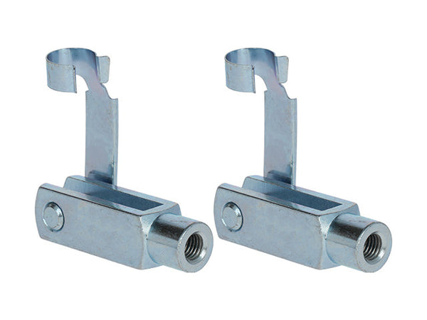 Fork head M8, CC=48 mm total length 58 mm, (2 pack)