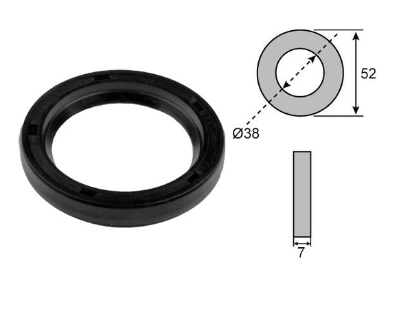 Wheel bearing seal 38x52x7 ALKO