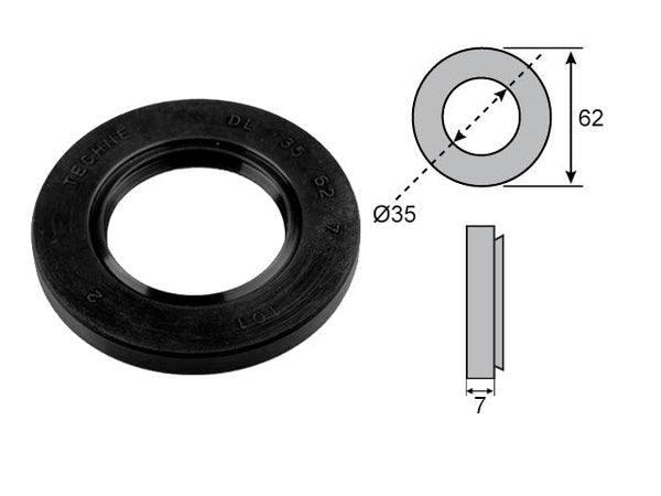 Wheel bearing seal 35x62x7