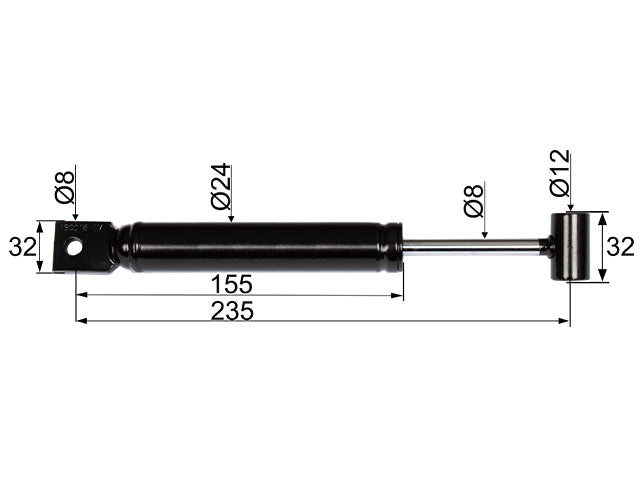 Overrun damper Peitz PAV/SR 1.3 CC dimension 235 mm