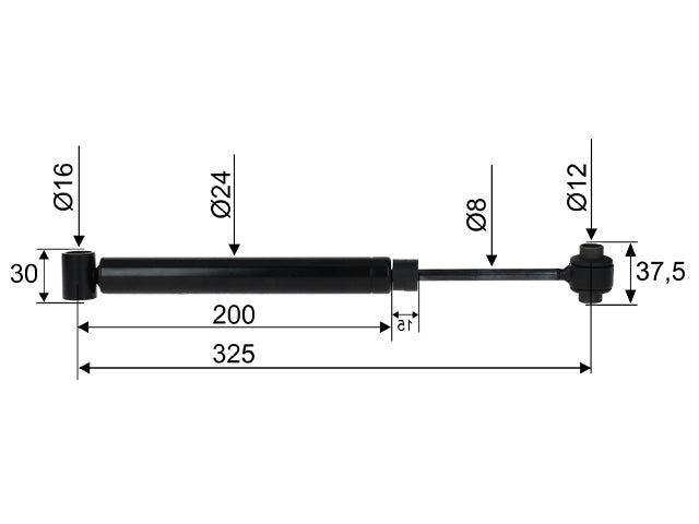 Overrun damper ALKO 161VB/VB-2 CC dimension 325 mm