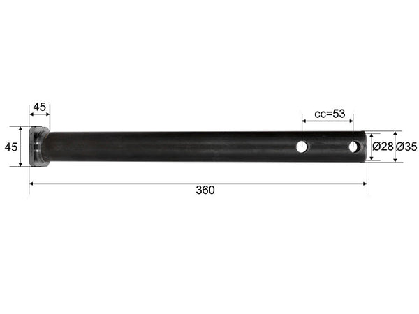 Drawbar ALKO 60S/2 90S/3 Ø35 625626
