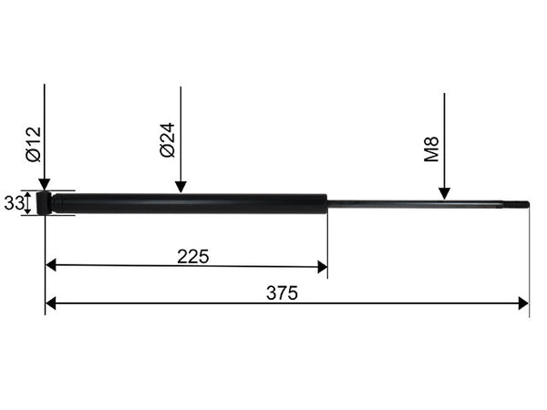 Overrun damper Hahn ABR 13.3 CC dimension 375 mm