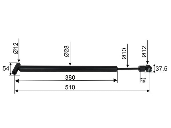 Overrun damper ALKO 251S/251R from 1993 CC dimension 510 mm