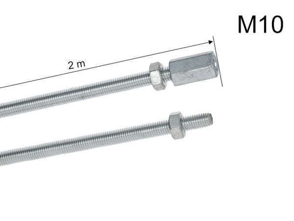 Trailer brake rod 2m (2x1m) M10