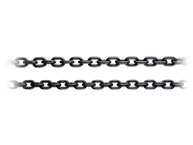 Steel lifting chain, black G80 8x24mm, 2000Kg