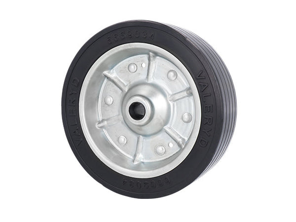 Replacement wheel for jockey wheel 215x65mm Metal rim. Solid rubber wheel Ø20mm/60mm 500kg