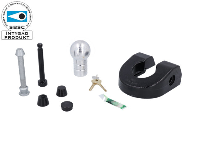 Trailerlock CombiLock 77,5mm black, Lock bolt 14 mm