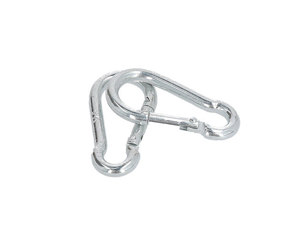 Carabiner 5x50mm, 100Kg galvanized (2 pack)