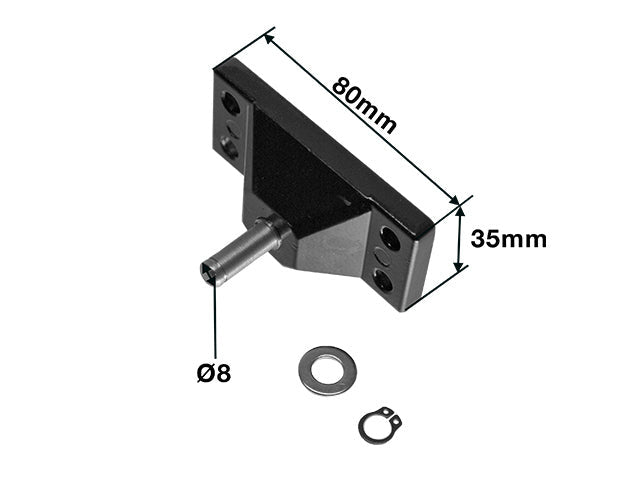 Bracket with stud 8 mm, 80x35 mm