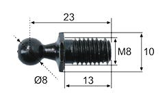 Ball stud Ø8; L=23; M8