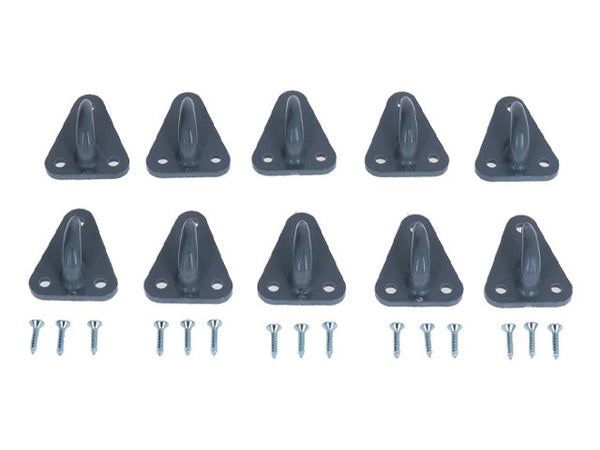 Hook for cargo nets with screw (10 pack)