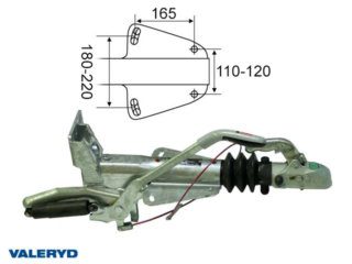 Overrun brake Knott KF27-A1, vers. GF, 1.600-2.700 kg, with bracket for jockey wheel