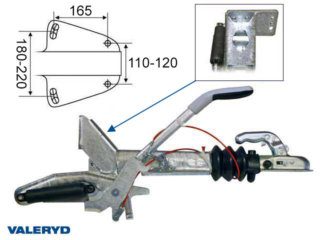Overrun brake Knott KF13-E, vers. GF, 750-1.400 kg, with bracket for jockey wheel